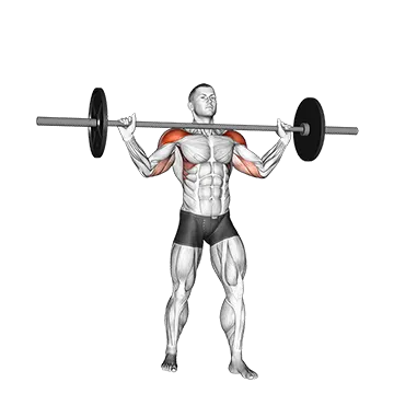 Barbell Standing Wide Military Press