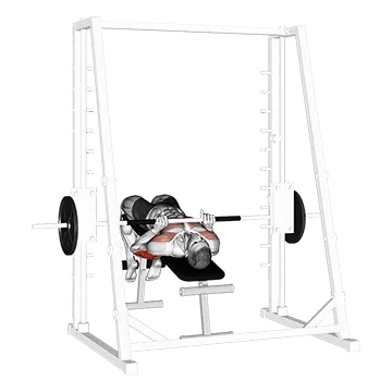 Smith Machine Decline Close Grip Bench Press