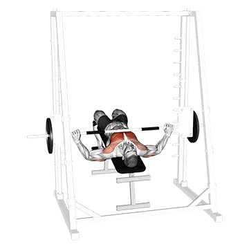 Smith Wide Grip Decline Bench Press