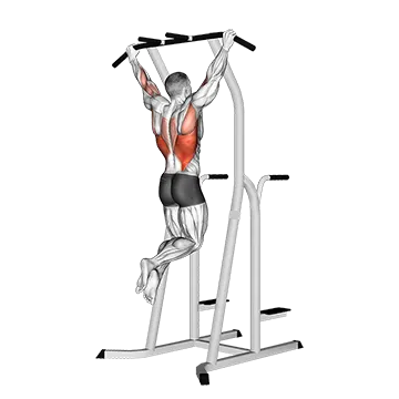 Wide Grip Pull Up On Dip Cage